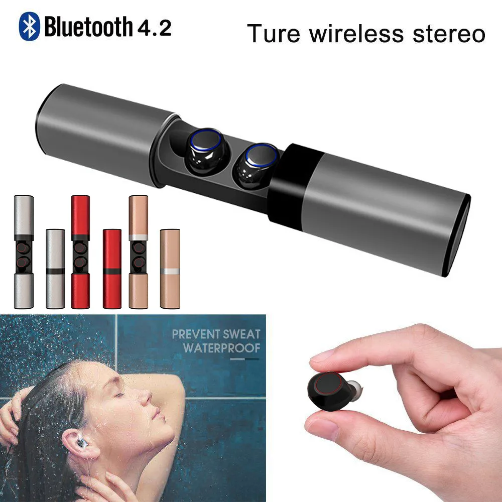 VOBERRY, беспроводная Bluetooth 4,2, высокая производительность, чип, гарнитура, TWS, водонепроницаемая гарнитура, мини, ухо, стерео гарнитура
