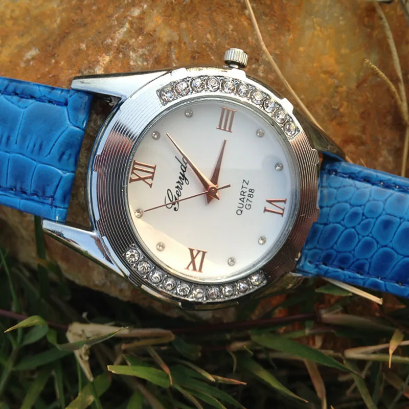 Хит продаж! Модные женские туфли Часы римскими цифрами Повседневные платья часы