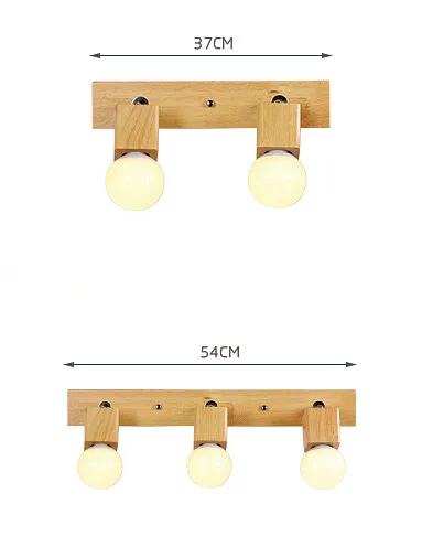 

Lampadas Chinese Style Simple Solid Wood LED Wall Lamp Living Room Wall Lamp Bedroom Toilet Wooden Wandlamp