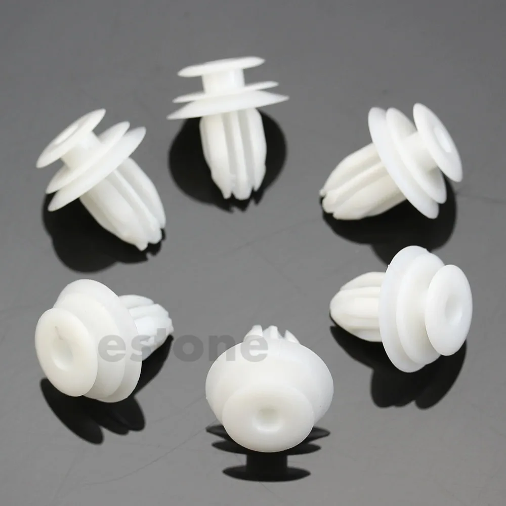 

2021 New 10Pcs Nylon Trim Board Panel Retainer White Clip for Toyota Push Type Car Interior Retainer