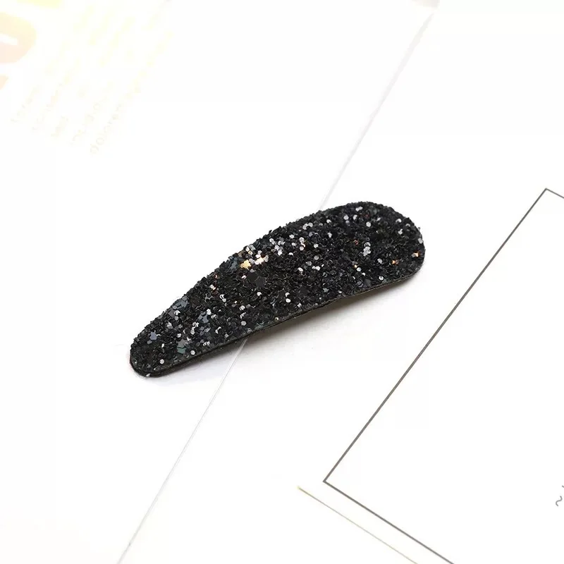 Medium black 1 шт. новая корейская мода цвет блестки заколка в виде геометрических фигур в форме капли женские аксессуары для Волос Стайлинг для волос acces - Окраска металла: Medium black