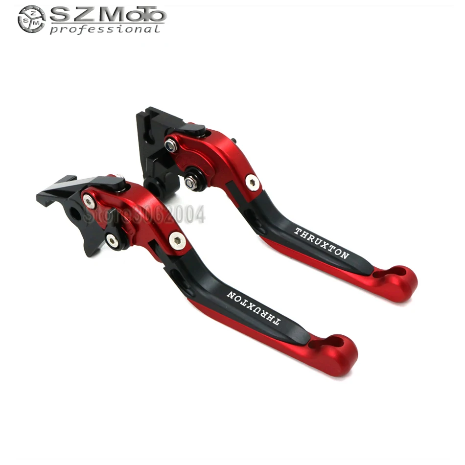 

For TRIUMPH THRUXTON 2016-2018 Aluminum Motorcycle Folding Extendable Adjustable Brakes Clutch Levers With LOGO