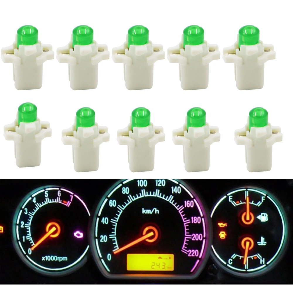 YSY 500PCS COB 1SMD 12V B8.3D B8.3 D Dashboard Light Bulb Warning Indicator Interior Car Instrument Lights | Автомобили и