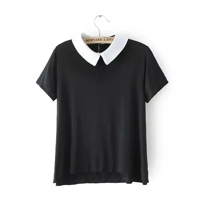 2018 новые модные летние женские элегантный воротник &quotПитер Пэн&quot короткий