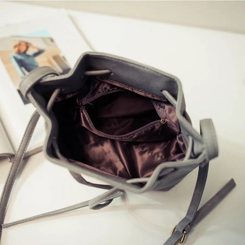 Женские сумки весна лето 2019 сумка мешок с бантом и завязками маленькая через