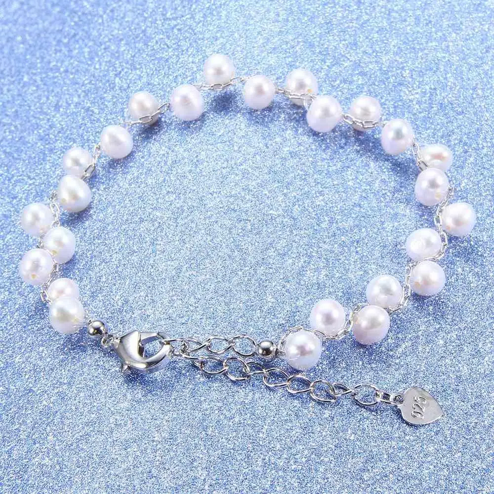 SZ0825b Семь GIRL5-6mm браслет из пресноводного жемчуга для женщин, подарок, регулируемые мульти перламутровые браслеты, очаровательный браслет, ювелирное изделие - Цвет камня: SZ0825b