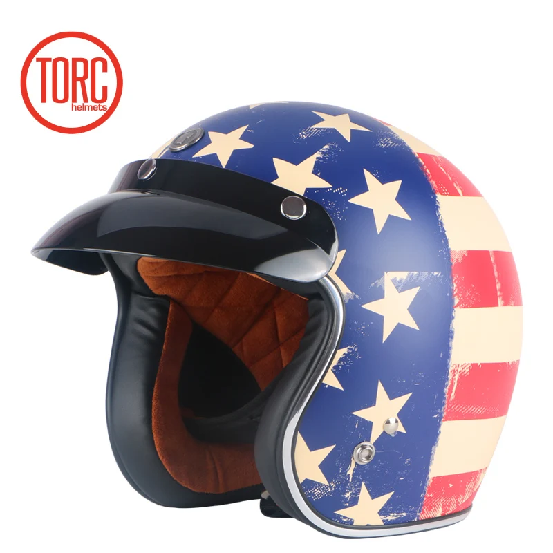 Новый Винтажный шлем TORC мотоциклетный для мотокросса Capacete Casco с открытым лицом