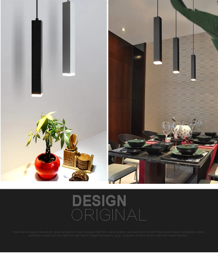 Подвесной светильник led dimmable Кухня River Island Обеденная магазин барная стойка украшения цилиндра трубы подвесные светильники