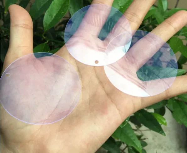 50 mm Circular Side Hole Transparent Sequins Clothing Accessories Stage Decoration Material Wedding Clothes | Дом и сад