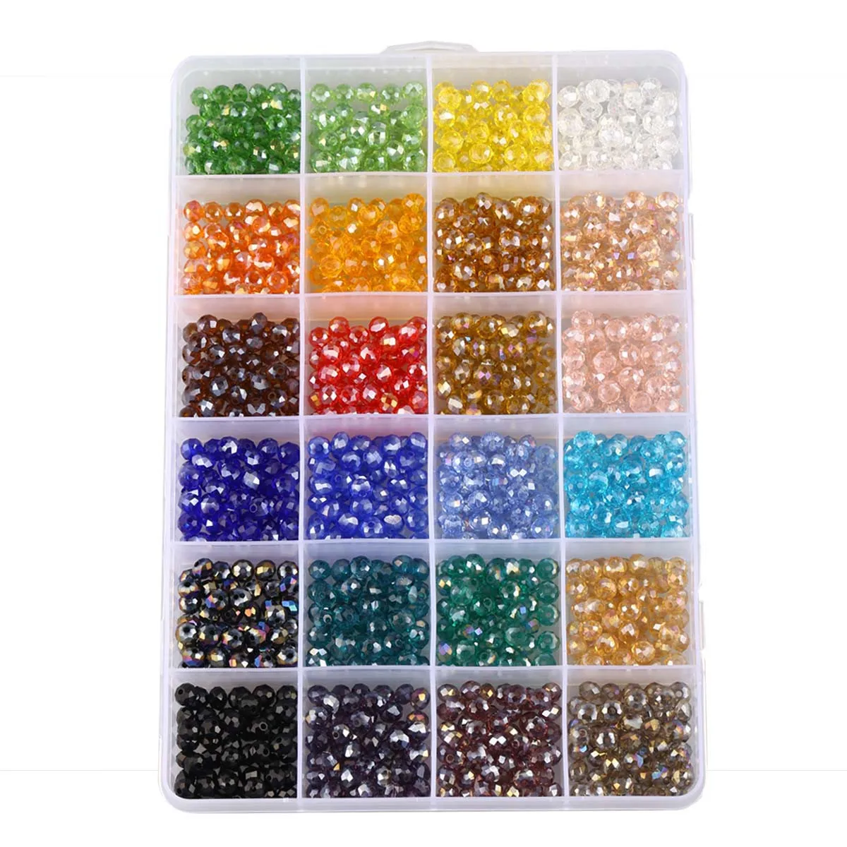 

6mm Crystal beads Glass Loose Flat Beads Accessories Combination DIY Jewelry Findings Making Supplies Wholesale