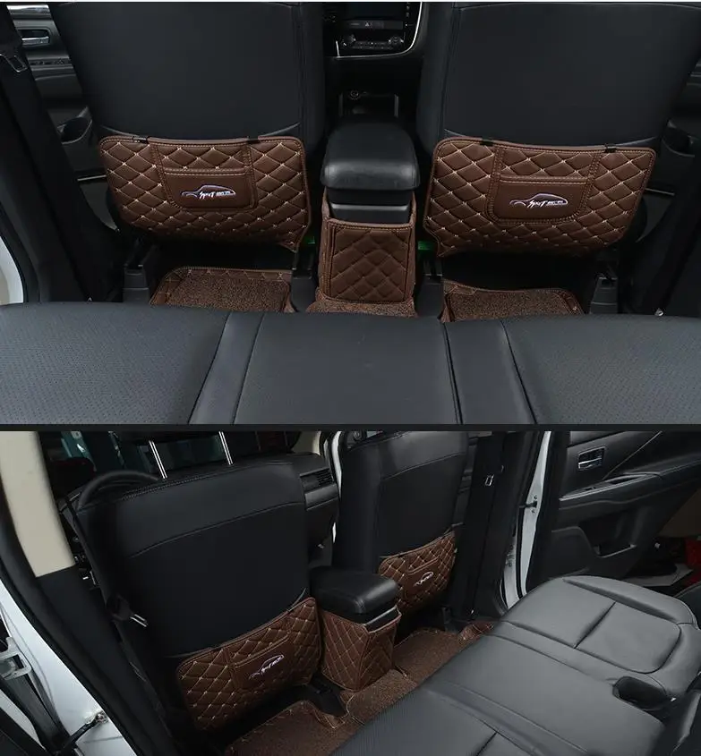 Автомобильные аксессуары подходят для MITSUBISHI outlander 2013- PU сиденья анти-kick Pad 3 шт. набор