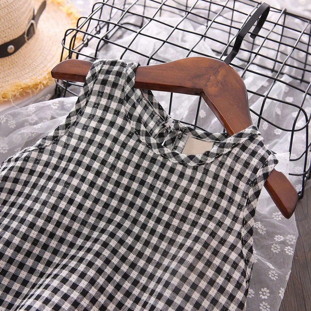 Новая детская одежда клетчатый жилет без рукавов футболка + шорты комплект со