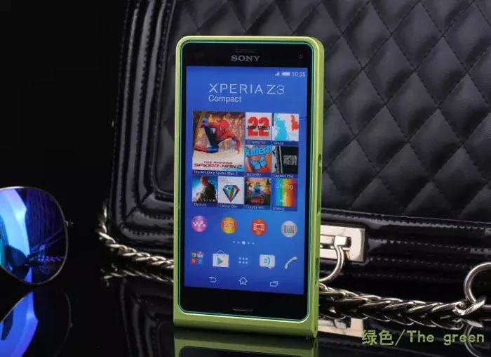 Green Для sony Z 3 Compact D5803 бампер алюминиевый металлический бампер рамка чехол для sony Xperia Z3 Compact Z3 Mini Z3Mini D5803 D5833 - Цвет: Green