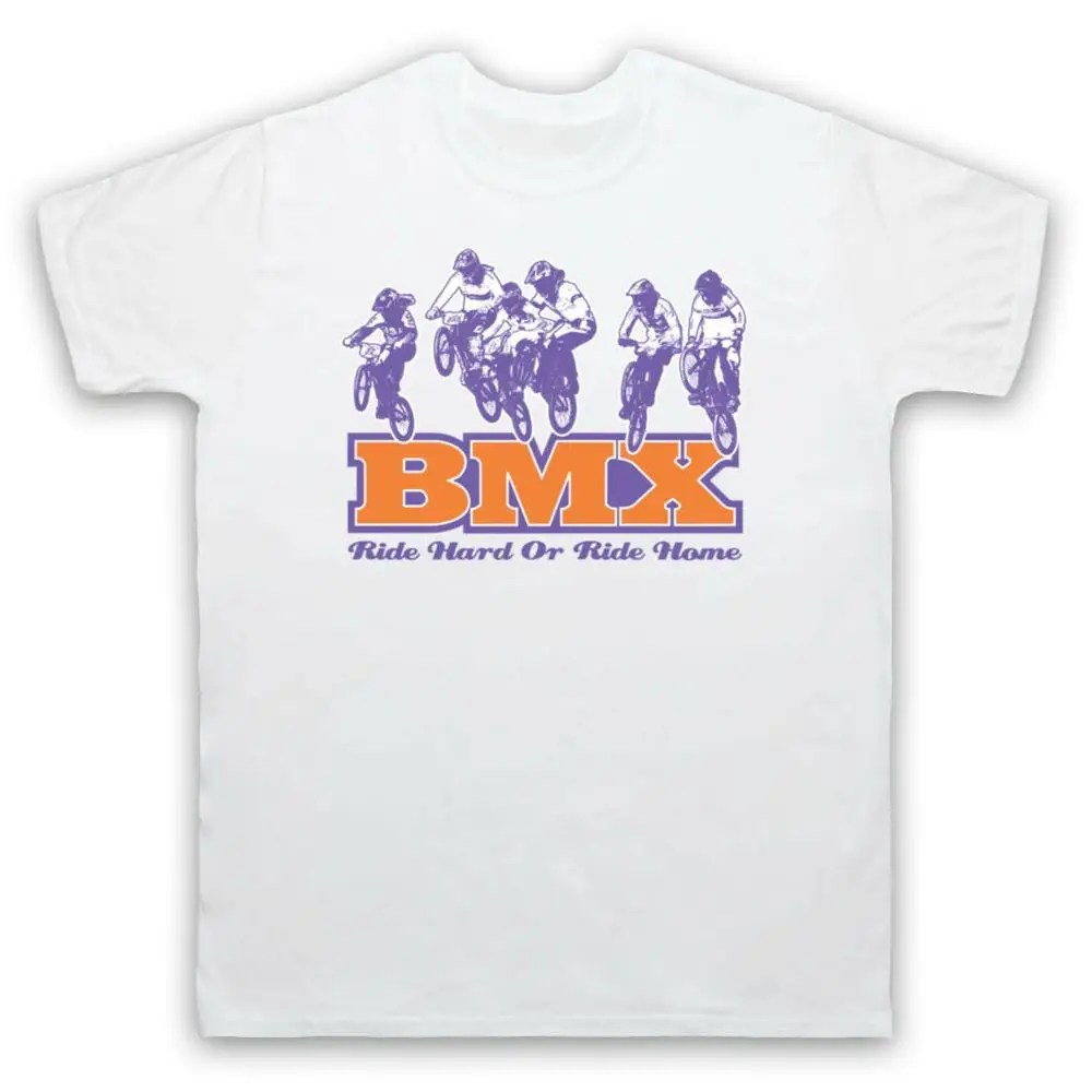 

Bmx Ride Hard or Ride Home Bike Riding Rider Track Dirt Mens Newest 2019 Summer Short Sleeve Printed Men Custom T Shirt