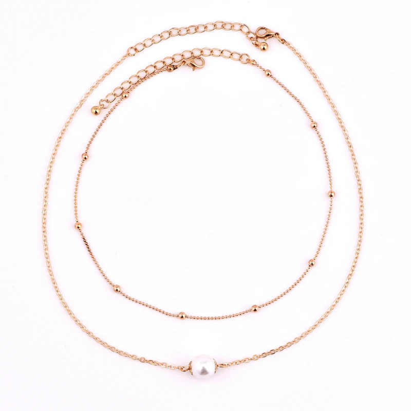 Новое милое красивое ожерелье многослойное из бисера Кулон искусственного