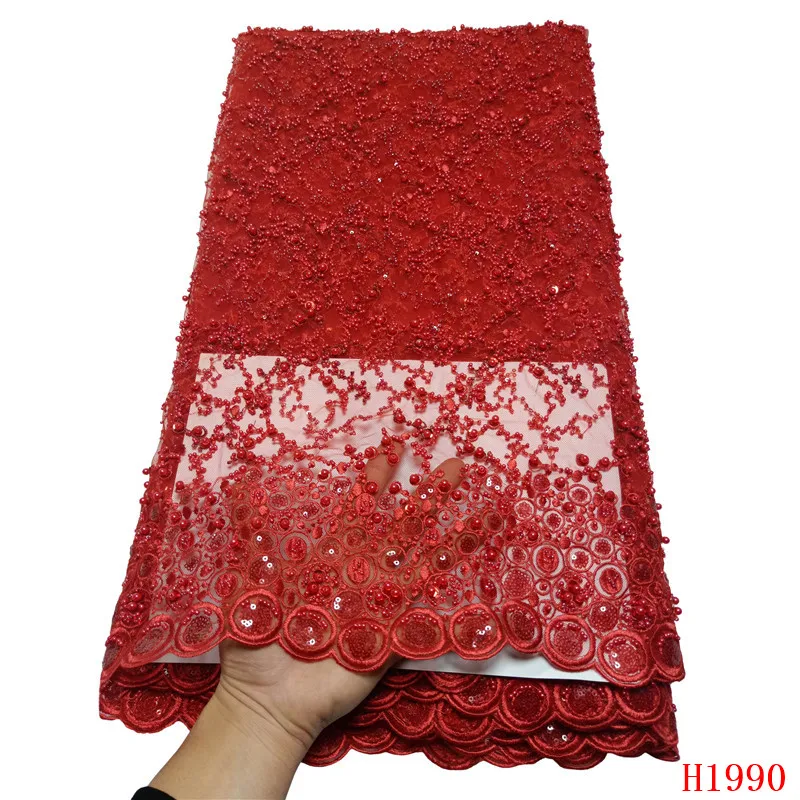 5 ярдов высокое качество с тяжелой ручной сеткой тюль сетка кружевная красная