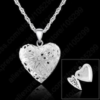 fashion women heart shaped crystal pendant necklace 925 pure woman jewelrys for weddingengagement gifts