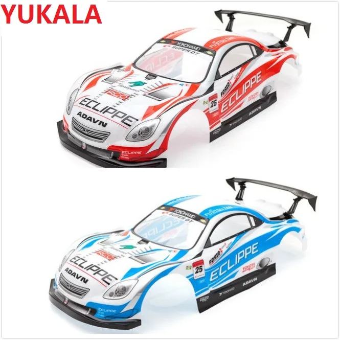 YUKALA 1/10 RC автозапчасти корпус с крылом для 1:10 R/C гоночный автомобиль 190 мм синий