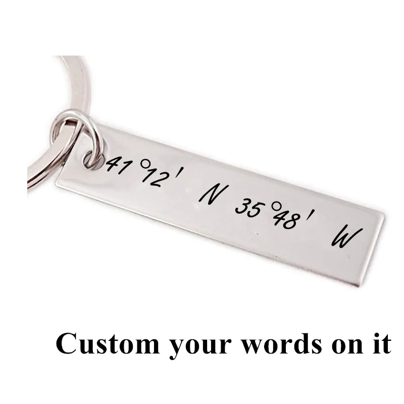 Пользовательский брелок персонализированные координаты GPS широта долготы