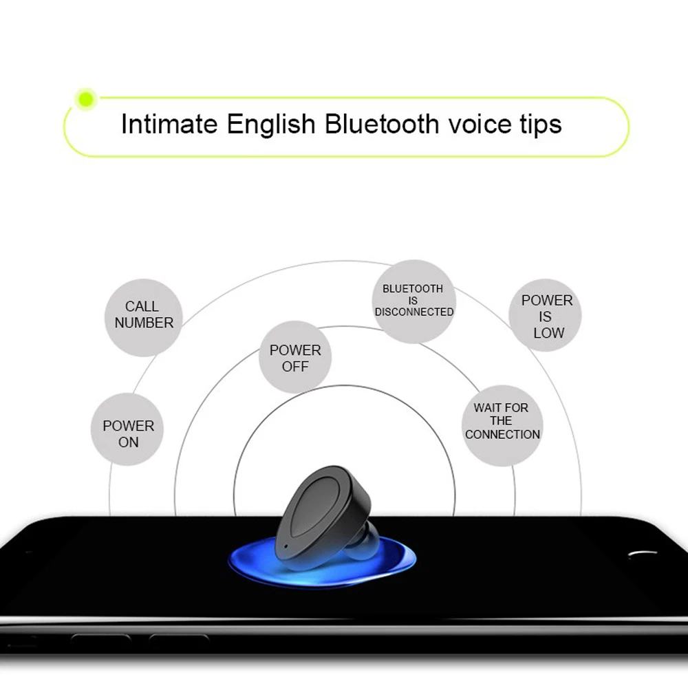 VONTAR K2 TWS мини беспроводные наушники Близнецы наушники Bluetooth с батарейным отсеком шумоподавление Гарнитура для телефонов