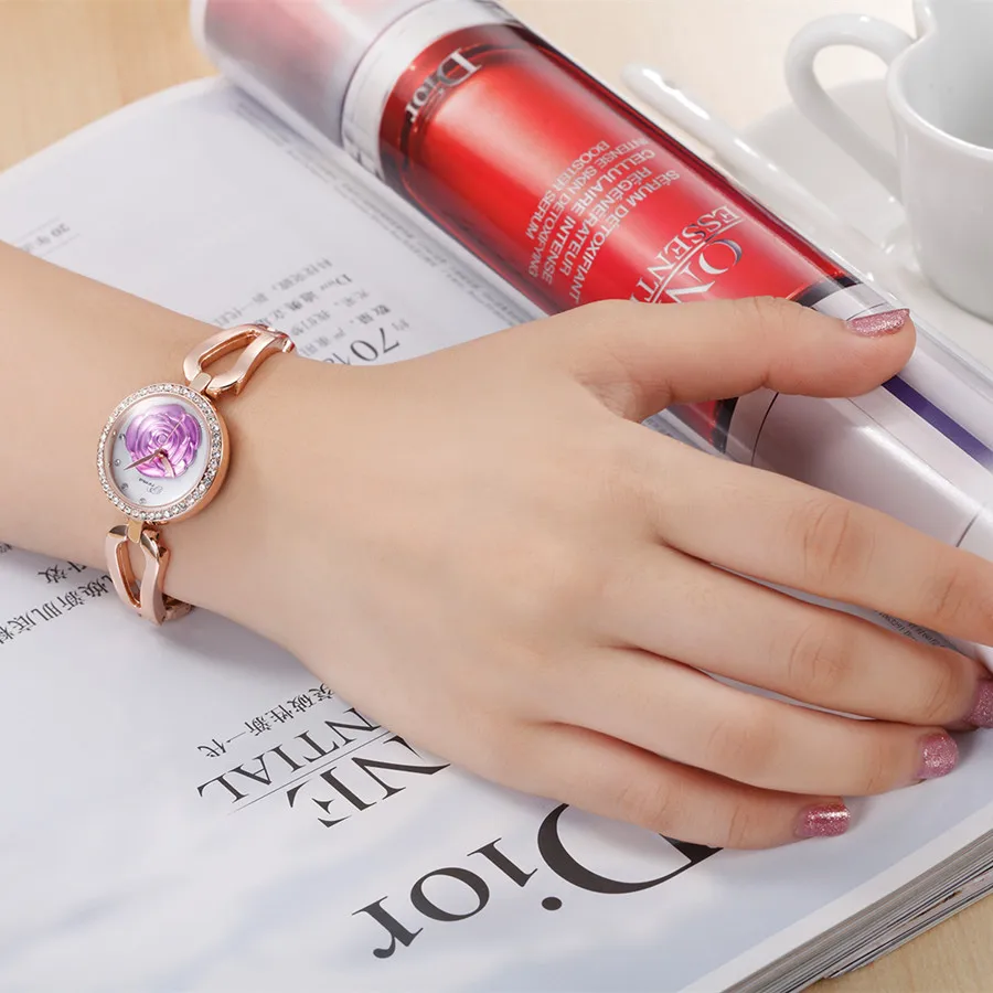 Women Quartz Watch with Diamond Silver Rose Gold Wristwatch Clock Lady Top Brand Luxury Jewelry Bracelet relogio feminino | Наручные часы