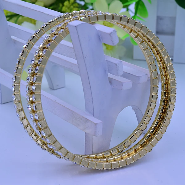 hot sale Fashion 68mm 3pieces=1set High Quality Bracelet for Women Multicolor artificial diamonds bangles Christmas Gift | Украшения и