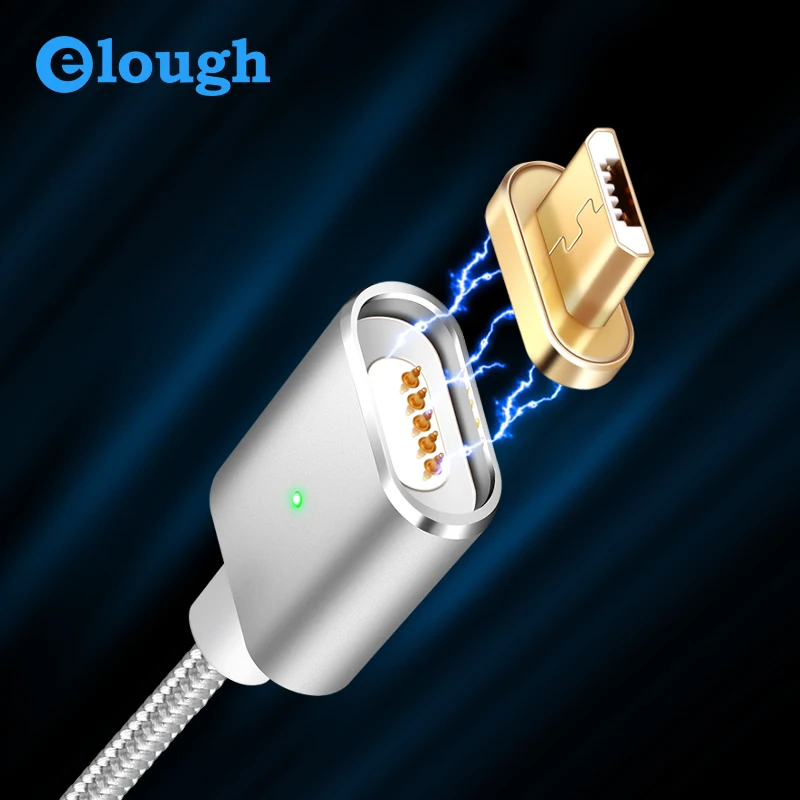 Магнитный кабель Micro USB для телефонов Android 2A 1/1.5 м черный/серый | Мобильные телефоны