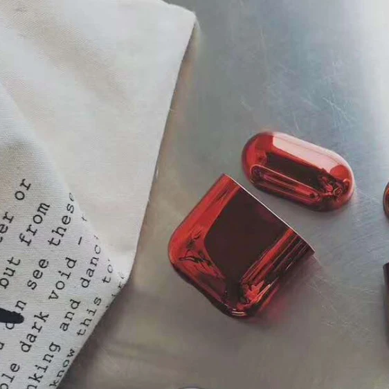 Red Hard Case Роскошные чехол с покрытием для Apple AirPods чехол на эйрподс айрподс эирподс милый Узор Жесткий чехлы на аэрподс зарядки наушников беспроводной Bluetooth наушники интимные аксессуары чехол на аирподс силиконовый - Цвет: Red Hard Case