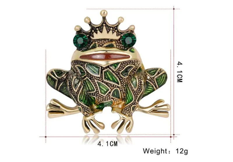 Tengmaxi Винтаж Дизайн капель масла лягушка металлическая брошь для женское платье