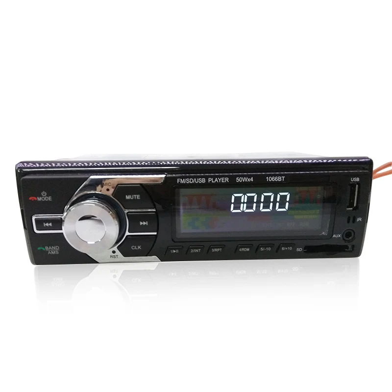 Большой мощности Bluetooth приемник аудио MP3 плеер FM Radio1 Din в тире USB SD AUX автомобиль