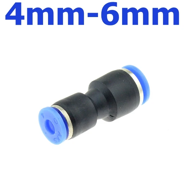 4mm-6mm Воздушный пневматический шланг диаметром 10 мм, 8 мм, 6 мм, 12 мм, 4 мм, 16 мм, одним нажатием на прямой газовый фитинг, пластиковые быстроразъемные фитинги - Цвет: 4mm-6mm
