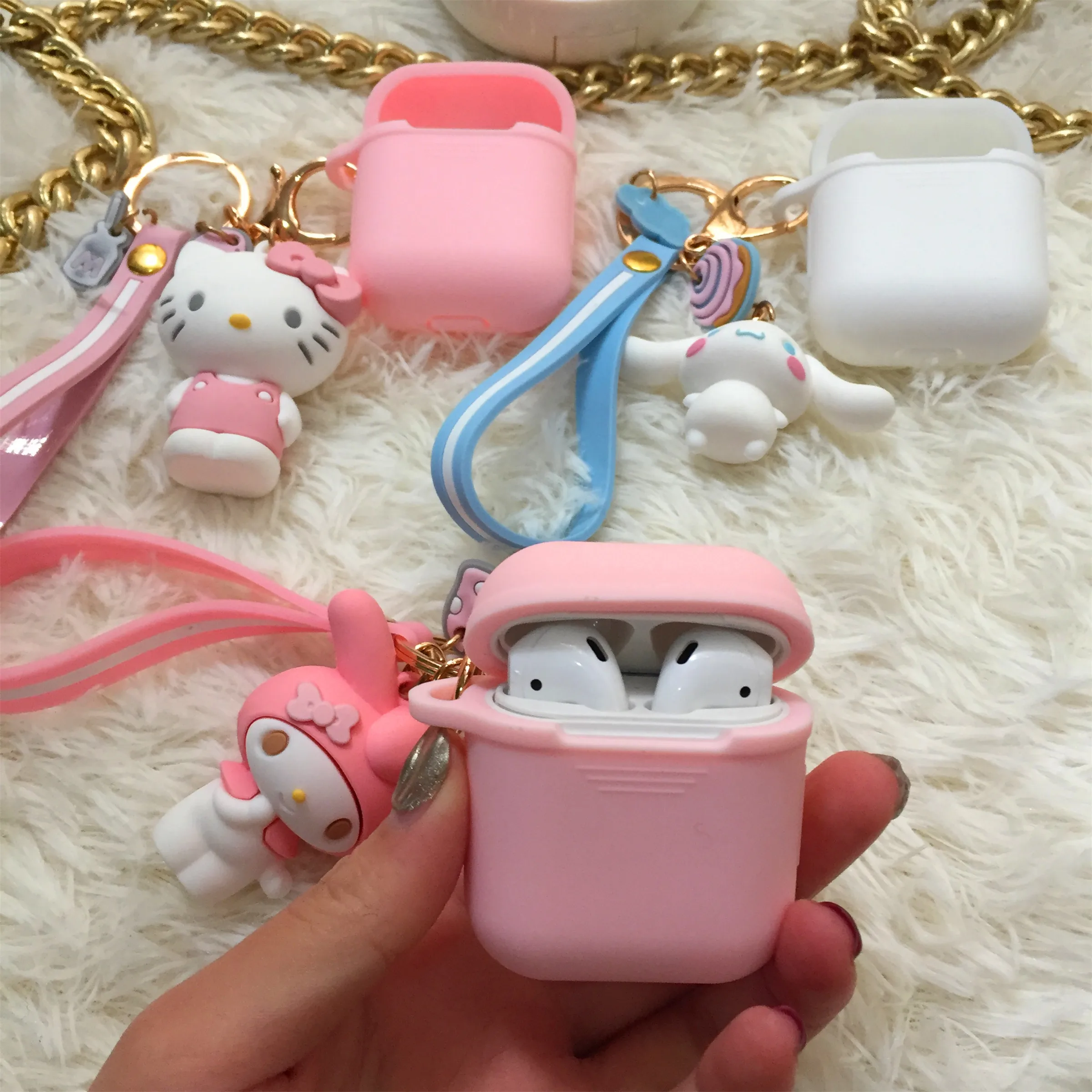 Милый мультяшный чехол для airpods лягушка Мелодия iPhone наушники мягкая силиконовая