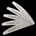 5 шт. серые двухсторонние деревянные пилочки для ногтей 100180 прочная Толстая наждачная бумага полулуночный одноразовый маникюрный набор для шлифовки пилочки для ногтей