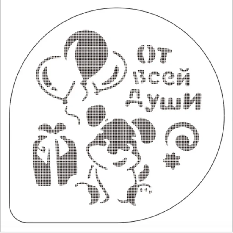 Многоразовый трафарет в форме белки с милыми животными 1 шт. аэрограф рисование