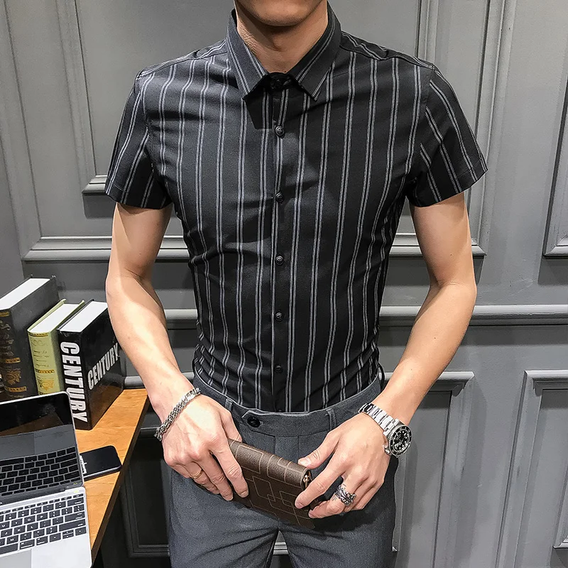 Camisas hombre manga corta Лето 2019 Новый коротким рукавом мужская рубашка универсальные