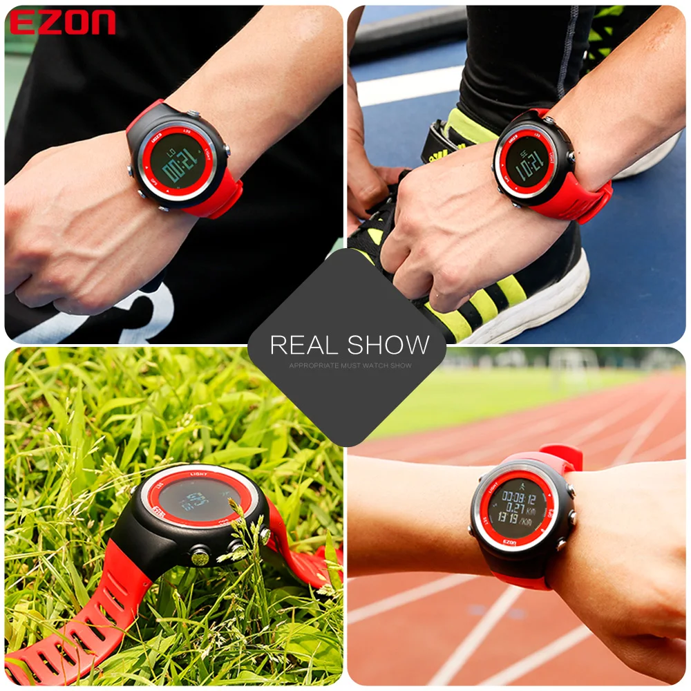 Ezon T031 мужские Спортивные часы Открытый Бег GPS синхронизации Повседневное