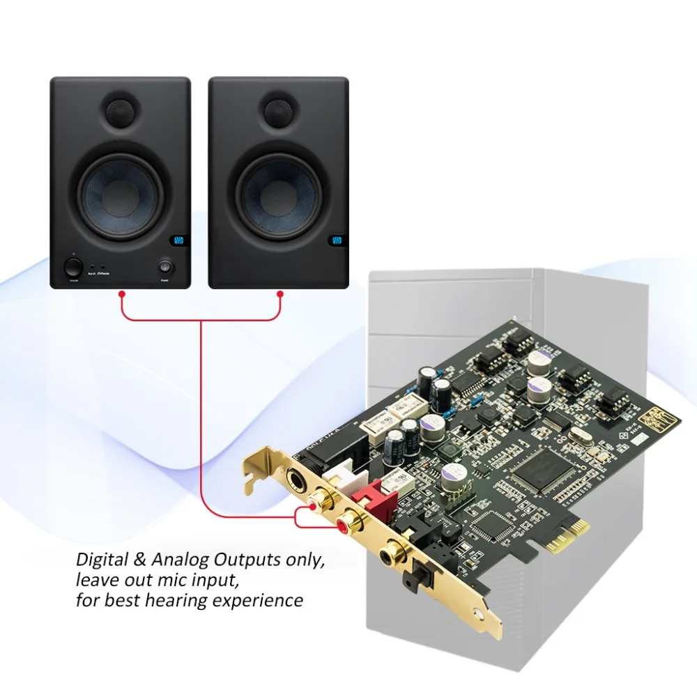 TempoTec Serenade PCI-E HIFI карта Headpone усилитель поддержка ASIO WIN XP 7 8 10