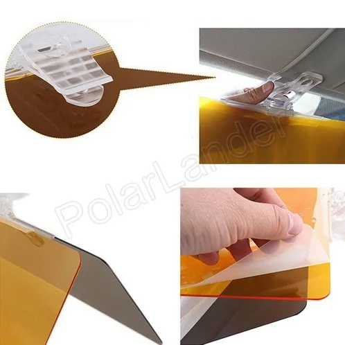 Автомобильный солнцезащитный противоослепляющий зеркальный 2 в 1