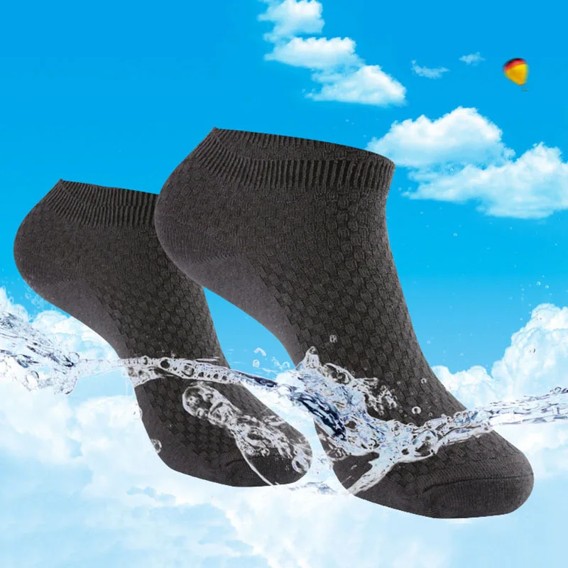 5 Pairs/lot Men Socks Business Bamboo Fiber Short Ankle Spring Autumn Breathable Calcetine Sock Male Meias Crew | Мужская одежда