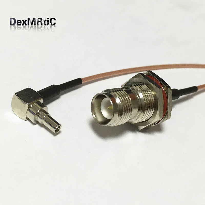 

New RP-TNC Female Jack nut Switch CRC9 Right Angle pigtail cable RG178 Wholesale 15CM 6" Adapter