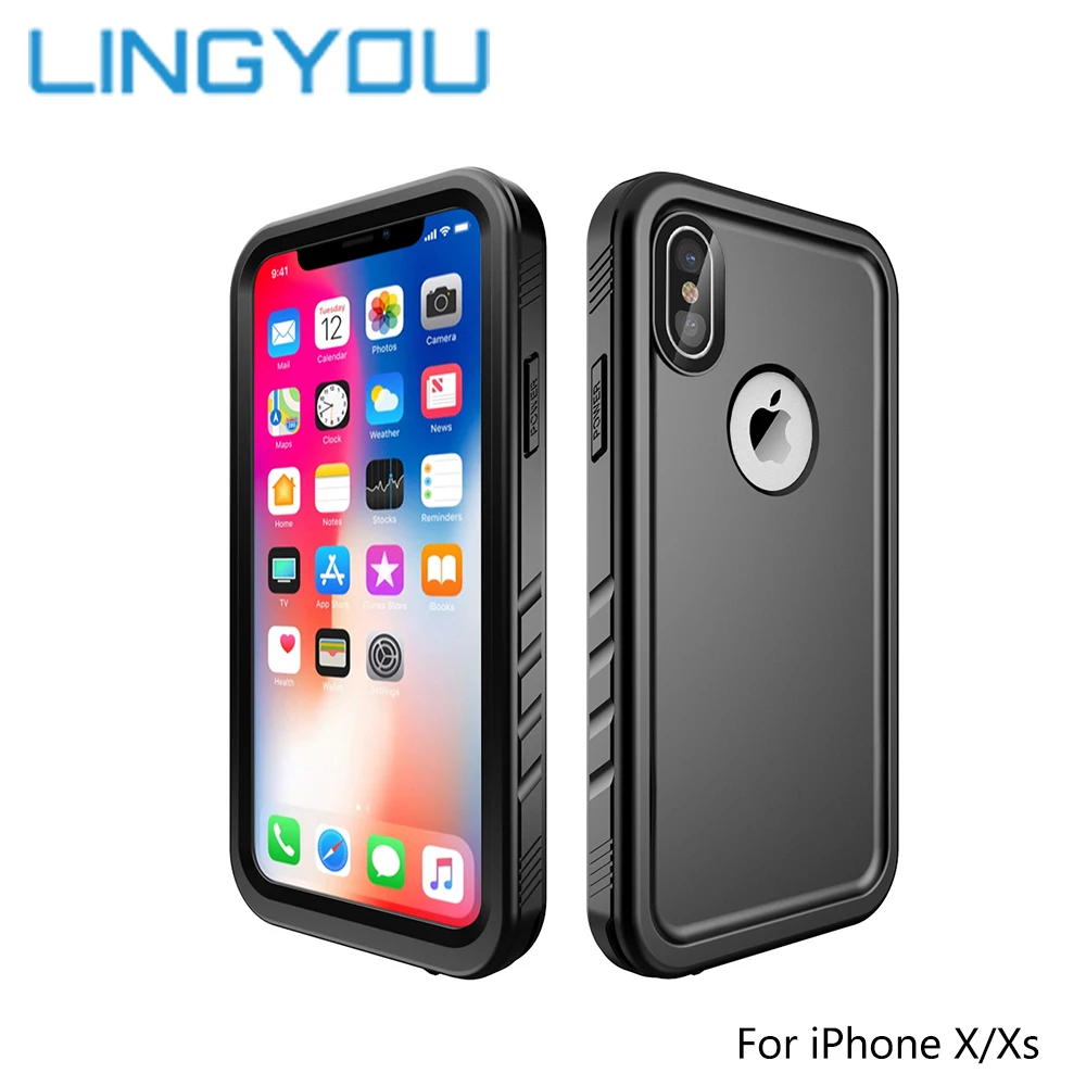 iPhone X Xs IP68 360 градусов водонепроницаемый противоударный бампер чехол для телефона для iPhone X XS XR XS Max 8 7 6 6S 5S SE Plus защитный чехол на весь корпус - Цвет: iPhone X Xs