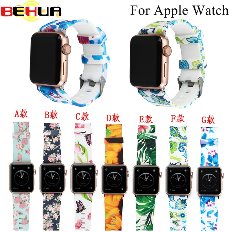 Ремешок для apple watch 4 ремешок часов 38 мм 42 44 40 спортивный силиконовый iwatch Series 3 2 1