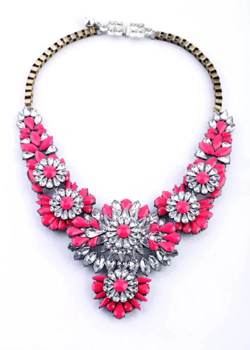 3 цвета богемное массивное ожерелье цветочное очарование модное с воротником