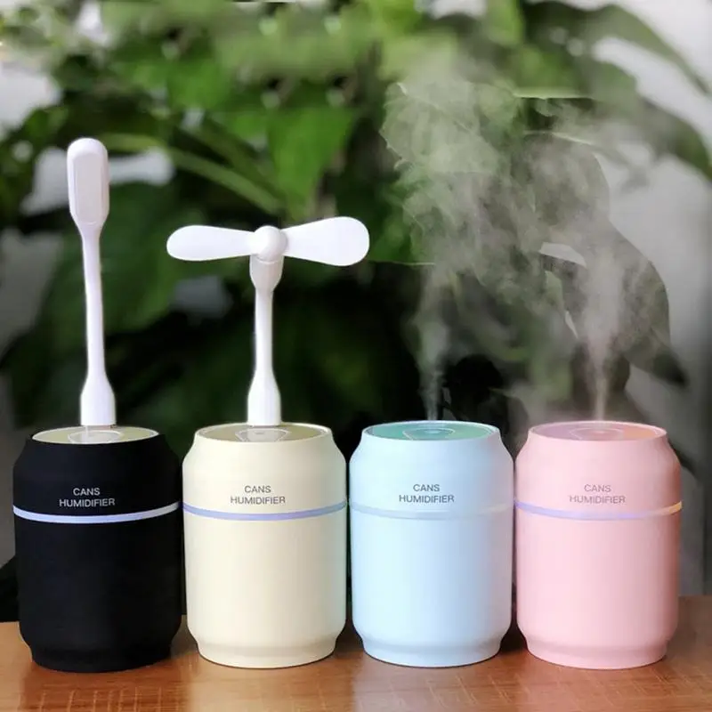

Car Air Freshener Air Cleaner 3 In1 Cans Humidifier Change Night Lamp Diffuser Mini Cute USB Can Shape Mist Maker Fogger Aroma