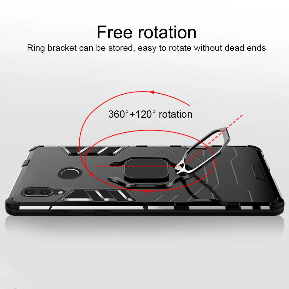Противоударный армированный чехол OLAF для huawei P20 Lite Pro P10 P Smart Nova 3 3i 3E Honor 8X Note mate 10 держатель для телефона с кольцом на палец