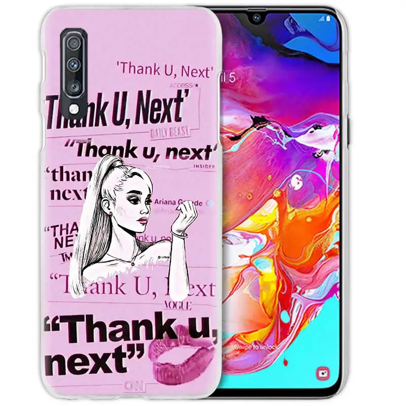 Благодарим Вас следующий Ариана Гранде чехол для samsung Galaxy M40 A50 A80 A70 A60 A40 A30 A20e A10 J4 J6 плюс J8 жесткий чехол из ПК для телефона - Цвет: 08