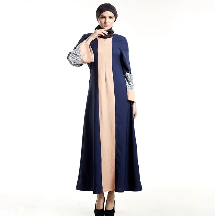 muslim dresses gown loose lace women clothing slim long sleeve arab robe malaysia 5369 | Женская одежда