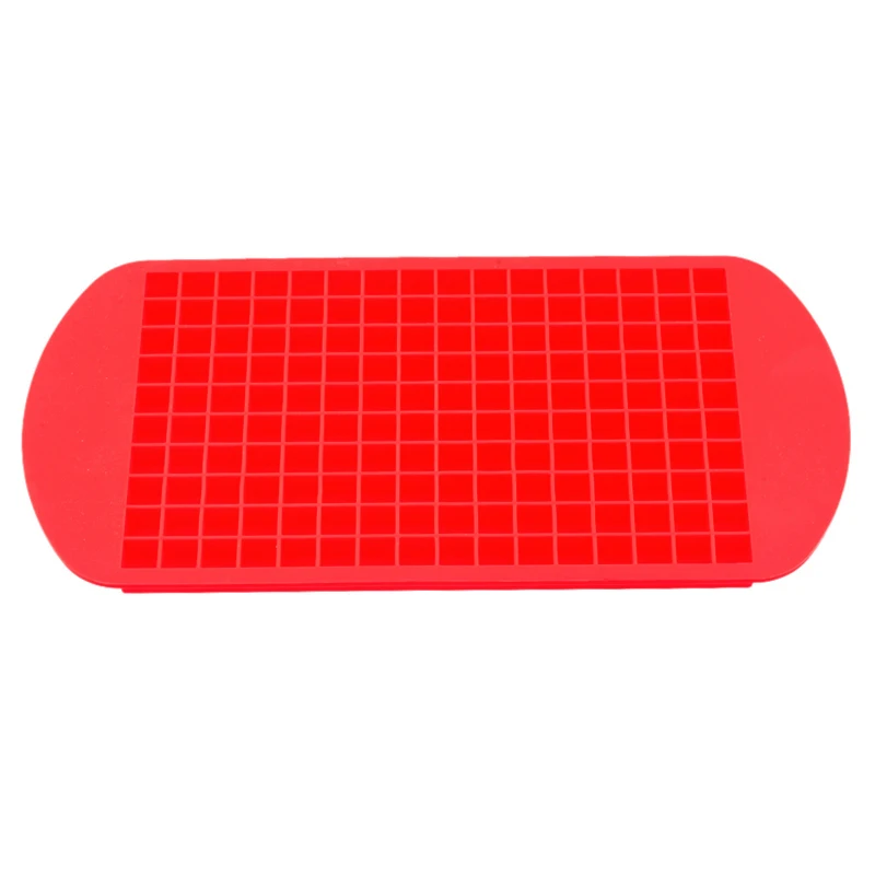160grids red Hoomall 96/160 сетки Пищевой Силиконовый поднос для льда фруктовый лед производитель кубиков DIY маленькая форма для льда квадратная форма кухонные аксессуары - Цвет: 160grids red