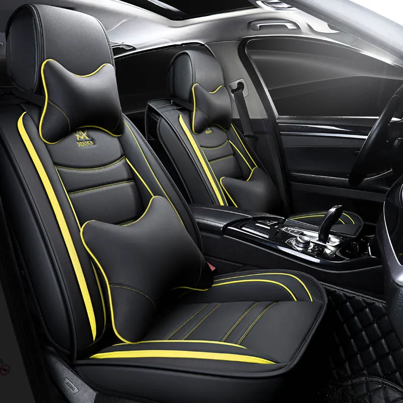 Deluxe Edition Кожаные чехлы для автомобильных сидений hyundai i40 IX35 IX25 Sonata Santafe Tucson ELANTRA Accent автомобильные аксессуары чехол для сидений - Название цвета: Deluxe Edition