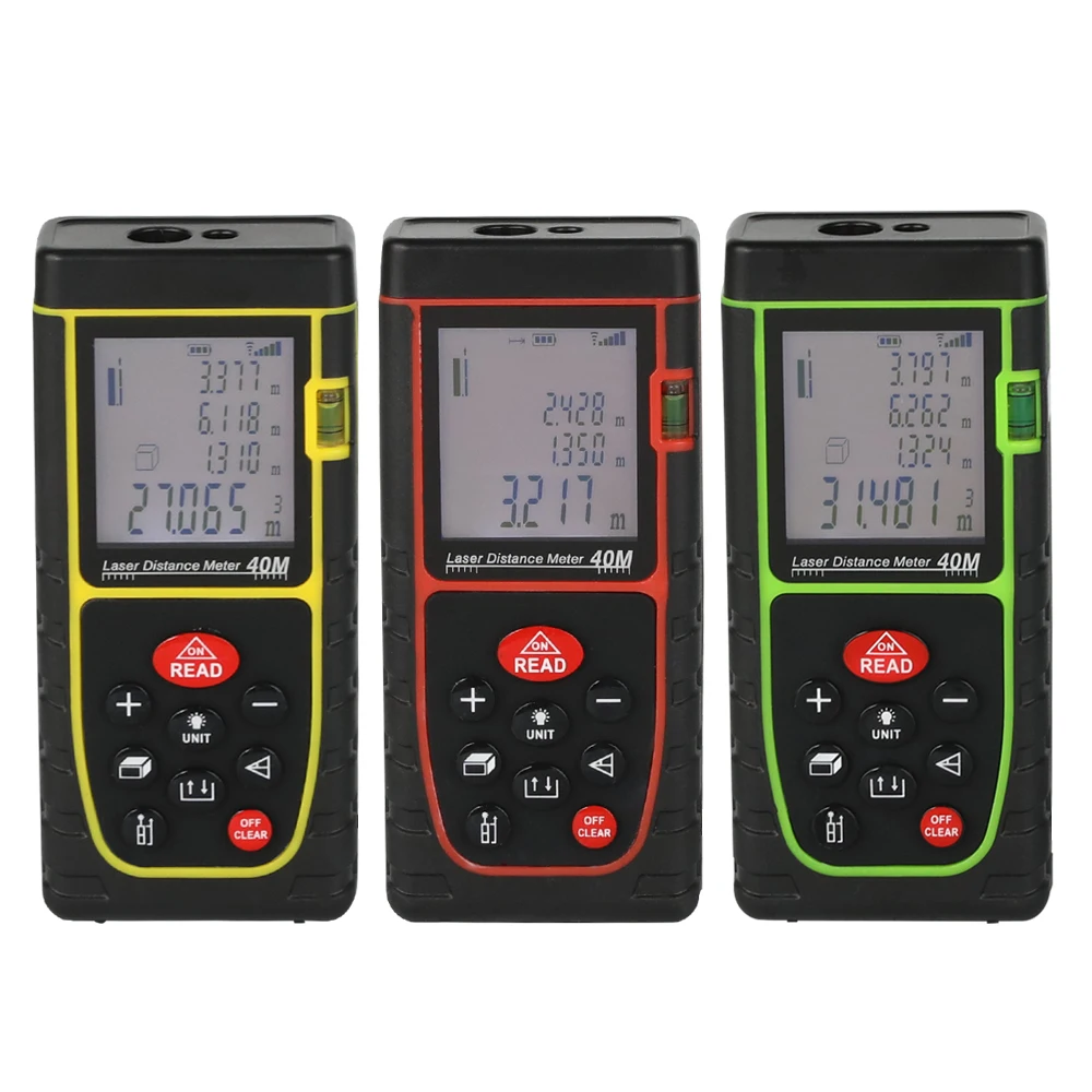 Высокоточный Отличный лазерный дальномер 40 м цифровая рулетка с функцией